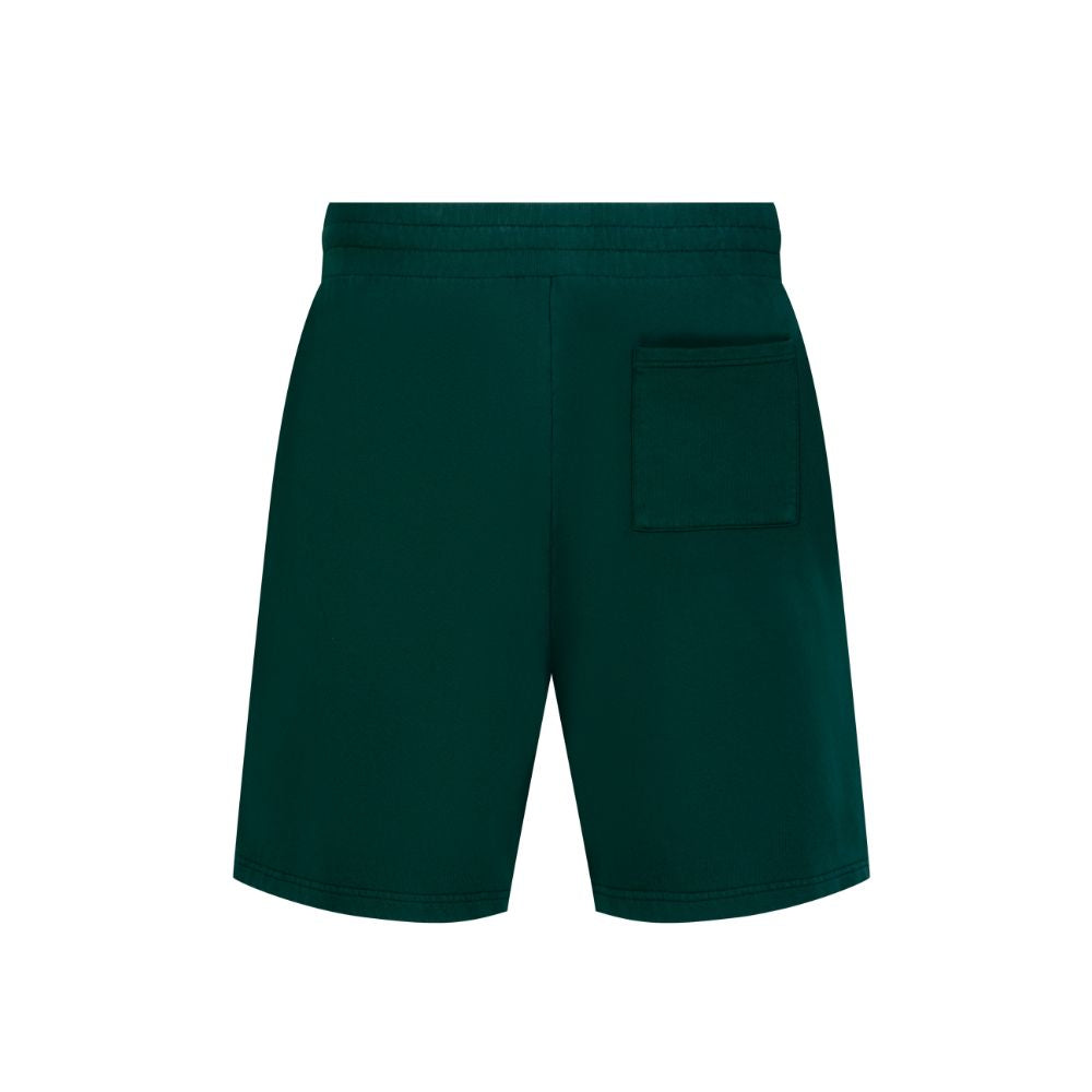 Green Embossed Cotton Shorts